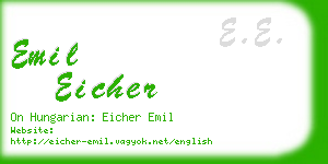emil eicher business card